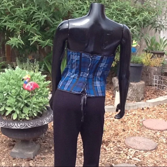 COPY - Corset top blue black white size L - Picture 4 of 6
